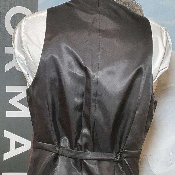 IKE BEHAR SLIM FIT TUXEDO; COAT PANT; VEST - BURGUNDY - Picture 14 of 14